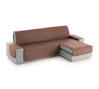 Textilhome - Copridivano Salvadivano Chaise Longe ADELE - Color Marrone - PENISOLA A DESTRA (VISTA DI FRONTE) - Protezione per divani imbottiti - Dimensione 240 cm