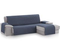 Textilhome - Copridivano Salvadivano Chaise Longe MALU - Color Blu -BRACCIOLO DE