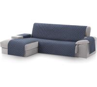 Textilhome - Copridivano Salvadivano Chaise Longe MALU - Color Blu -BRACCIOLO SI