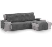 Textilhome - Copridivano Salvadivano Chaise Longe Malu - Color Grey -BRACCIOLO D
