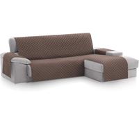 Textilhome - Copridivano Salvadivano Chaise Longe MALU - Color Marrone -BRACCIOL