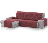 Textilhome - Copridivano Salvadivano Chaise Longe MALU - Color Rosso -BRACCIOLO