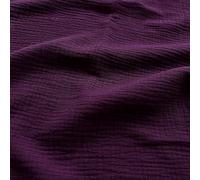 Textrend doppio metro di mussola garzata, stoffa 1x1,45m, tessuto per cucire, mussole, morbido tessuto anallergico, tessuti a metraggio, neonato, patchwork (Marrone castagna (Claret))