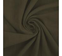 Textrend tessuto in lino-viscosa, 1x1,35m, tessuti per cucito, patchwork, stoffa a metro, morbido, tinta unita (Verde marcio)