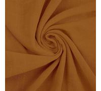 Textrend tessuto in lino-viscosa, 1x1,35m, tessuti per cucito, patchwork, stoffa a metro, morbido, tinta unita (Zucca)