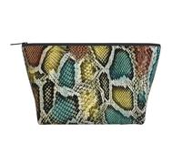 Texture colorata della pelle di serpente, Borsa da toilette Borsa per trucco Borsa per cosmetici Borsa da toilette da viaggio portatile