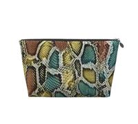 Texture colorata della pelle di serpente, Borsa da toilette Borsa per trucco Borsa per cosmetici Borsa da toilette da viaggio portatile