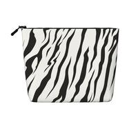 Texture della tigre del Bengala, Borsa per cosmetici in lino sintetico Borsa per trucco Borsa da viaggio portatile