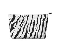 Texture della tigre del Bengala, Borsa per cosmetici in velluto a coste Borsa per il trucco Borsa da viaggio portatile