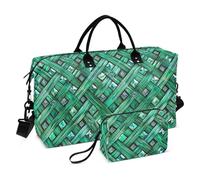 Texture Emerald Pattern Lusso Decorativo Weekender/Pernottamento Duffel Sport Palestra Tote Bag con Cinghia Regolabile per Viaggi Grande Capacità Maletines para Mujer de