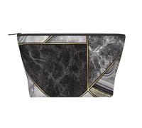 Texture marmo nero stampato oro, Borsa da toilette Borsa per trucco Borsa per cosmetici Borsa da toilette da viaggio portatile