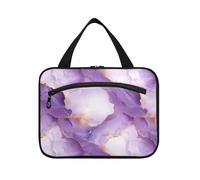 Texture marmo oro bianco appeso dimensioni articoli da toeletta per gli uomini con gancio, designer carino trucco organizzatore borsa per le signore viaggio envase para profumo de M, Texture marmo oro