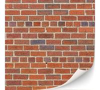 TexturKontor 3 fogli autoadesivi murali per case delle bambole scala 1:12 (clinker rosso), (0003)