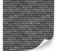 TexturKontor 3 fogli autoadesivi murali per case delle bambole scala 1:12 (mattoni neri), (0003)