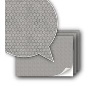 TexturKontor 3 fogli di pellicola decorativa autoadesiva per pavimentazione e superfici per modellismo, scala 1:87 H0 (esagoni in calcestruzzo)