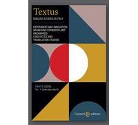 Textus. English studies in Italy (2024). Vol. 1
