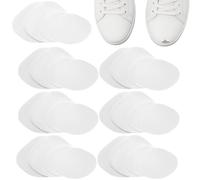 Texvora 32 toppe autoadesive per la riparazione di scarpe, fodera bianca per tallone e fori in rete, kit di riparazione per scarpe sportive, materiale morbido e confortevole, forme ovali e tallone, 2