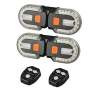 Texvora 4 luci posteriori con indicatori di direzione, controllo wireless, ricaricabile tramite USB, design diviso, alloggiamento in ABS per la sicurezza notturna