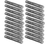 Texvora Bobina di rilegatura a 46 fori, 20 pezzi da 3,8 cm, in PVC nero, anello singolo per notebook, 38 mm, rilegatura fino a 320 pagine