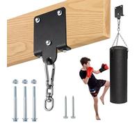 Texvora Gancio del sacco da boxe del metallo con il gancio girevole, supporto del soffitto per l'attrezzatura della palestra, rotazione 360 per i sacchi da boxe, oscillazioni