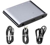 Texvora Interfaccia audio stereo per live streaming, 32 bit/384 kHz ad alta risoluzione, in lega di alluminio, perfetta per la registrazione e il canto dal vivo