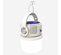 Texvora Lanterna da campeggio all'aperto con funzionamento prolungato, luce portatile luminosa, doppia solare e ricaricabile di tipo C, batteria al litio integrata, involucro in ABS
