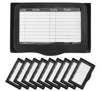 Texvora Set di 10 braccialetti da calcio con 3 scomparti per playbook, in cotone e spandex, per bandiera, calcio, baseball, 2,95 x 4,93 finestre