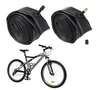 Texvora Set di 2 tubi AV, 27,5 x 1,9-2,125 pollici, valvola Schrader da 32 mm, tubi di ricambio in gomma butilica