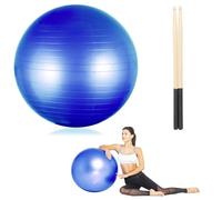 Texvora Set per batteria cardio con palla per esercizi, pompa e bastoncini da 90,7 g, palla aerobica per yoga, pilates e ginnastica in gravidanza