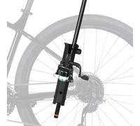Texvora Supporto per canna da pesca per bici, supporto girevole a 360°, regolabile con corda elastica e base, adatto per binari da 0,75 a 1,25
