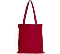 TEXXILLA Confezione da 10 sacchetti in cotone, 25 pezzi, 28 colori, con due manici lunghi, 38 x 42 cm, sacchetto di iuta, rosso scuro, Einheitsgröße