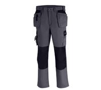 teXXor Pantaloni di tela Panama grigio/nero 42