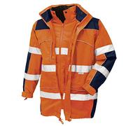 teXXor, 4109, Alta visibilità Parka Toronto impermeabile, giacca antivento lavoro, XL, arancio