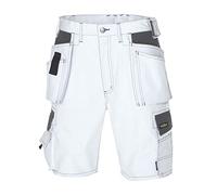 teXXor, 4344, Shorts Canvas "Bermuda", breve lavoro/pantaloni di occupazione, dimensione 44, bianco/grigio