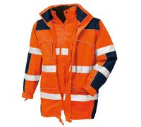 teXXor Attenzione scommessarschutzparka Torona arancione fluorescente/navy L