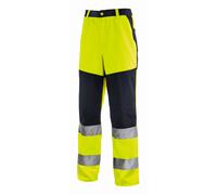 teXXor Pantaloni ad alta visibilità Rochester giallo fluorescente/navy 52