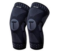 Teylam Ginocchiera per uomo/donna, set da 2 ginocchiere mediche per menisco, artrite, A ompressione per basket, pallavolo, yoga, corsa, gamba destra e sinistra, portatili, EU XXL