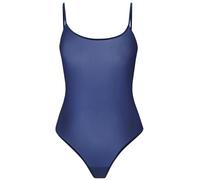 Teyli Body Donna - Body a Spalline con Perizoma - In Rete Trasparente ed Elasticizzata, Perfettamente Adattabile alla Silhouette. Blu XXL