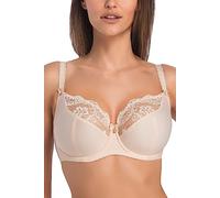 Teyli Reggiseno Donna - Reggiseni Donna in Poliammide con Ferretto, Spalline Regolabili e Finiture in Pizzo - Reggiseno per Seno Grande a Sostegno Forte Beige 2I
