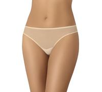 Teyli Mutande Donna in Rete - Slip con Finiture Semplici - Taglio Classico. Beige M