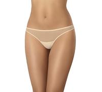 Teyli Mutande Donna - Slip Brasiliano in Morbida Rete - Taglio Classico. Beige M