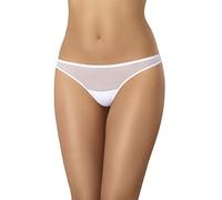 Teyli Mutande Donna - Slip Brasiliano in Morbida Rete - Taglio Classico. Bianco M