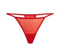 Teyli Perizoma Donna - Tanga Classico con Pannello in Rete Delicata. Rosso S/M