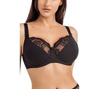 Teyli Reggiseni Donna Cotone - Reggiseno Morbido Ferretto - Reggiseno Donna Spalline Regolabili - Reggiseni Finiture in Pizzo Nero 4D