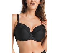 Teyli Reggiseno da Donna Imbottito con Finitura in Pizzo - Un Modello Elegante e Comodo per l’Uso Quotidiano. Nero 6H
