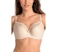 Teyli Reggiseno Semirigido con Pizzo - Taglie Grandi - Comfort e Sostegno Forte. Beige 8G