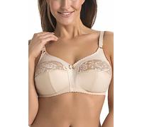 Teyli Reggiseno Senza Ferretto - Biancheria Intima da Donna - Reggiseno Riduttore Elegante con Pizzo e Supporto Fermo con Finitura in Pizzo a Le Coppe, Beige, 8I