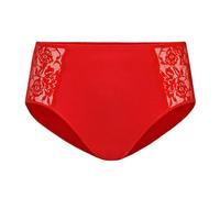 Teyli Slip A Vita Alta da Donna in Morbido Cotone Traspirante. Elegante E Confortevole, di Alta qualità, Perfetto per Ogni Look E Occasione, con Inserti in Pizzo sui Lati. Rosso 3XL