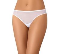 Teyli Mutande Donna in Rete - Slip con Finiture Semplici - Taglio Classico. Bianco S