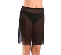 Teyli - Sottoveste Donna in Tulle Leggero - Intimo Trasparente da Indossare sotto Vestiti e Gonne - Morbida e Confortevole da Indossare. Nero XL